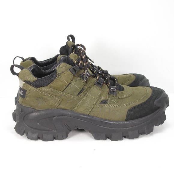 Woodland Shoes | Woodland U-Trek G-40777y12 Leather Hiking Shoes 43 | Color: Black/Green | Size: 43, UK 9 | Audibert's Closet